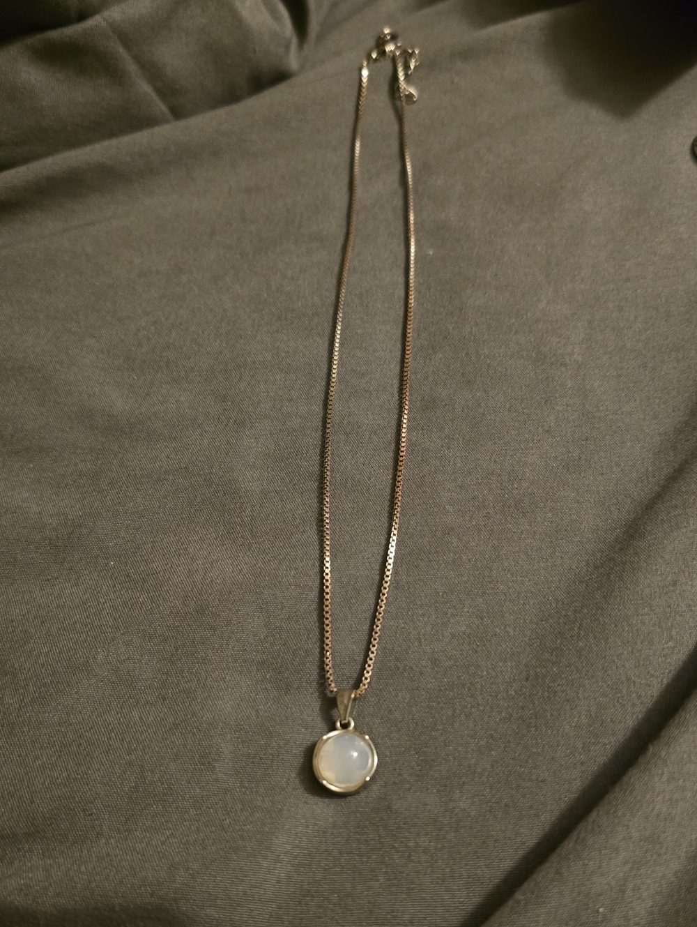 Gold-Tone Moonstone Pendant Necklace - Elegant Women’s Jewelry